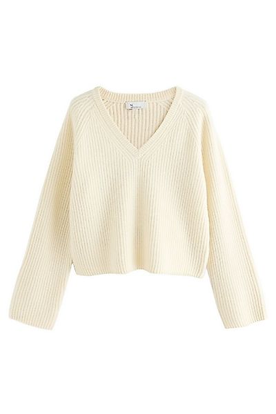 Next V-Ausschnitt-Pullover N. Premium Grobstrickpullover mit V-Ausschnitt ( günstig online kaufen
