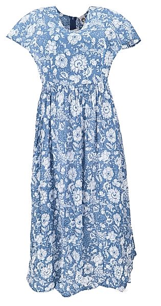 Guru-Shop Midikleid Luftiges Boho Sommerkleid, handbedrucktes.. günstig online kaufen