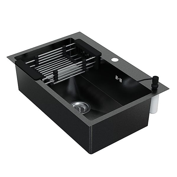 HAGO Edelstahlspüle Einbauspüle 68x45cm Edelstahl Küchenspüle günstig online kaufen