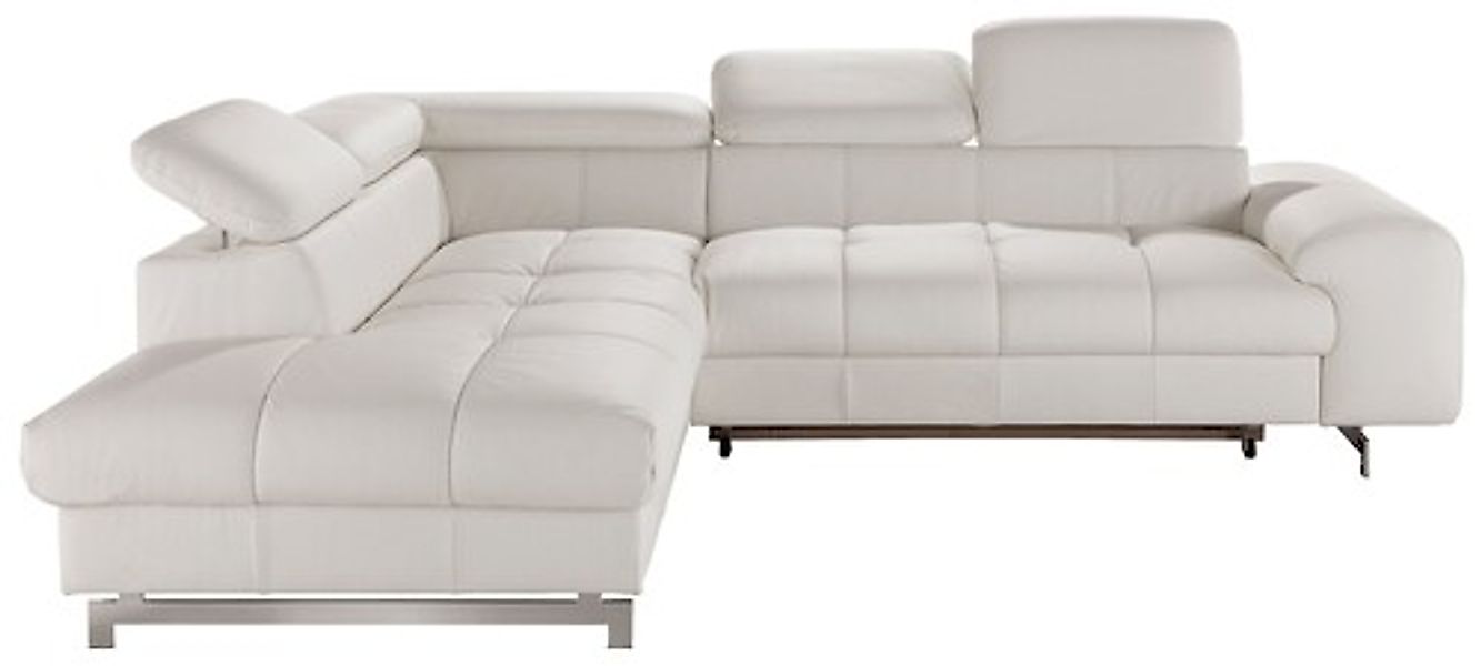 COTTA Ecksofa »Chef L-Form«, mit Kopfteilverstellung, edle Metallkufen, wah günstig online kaufen