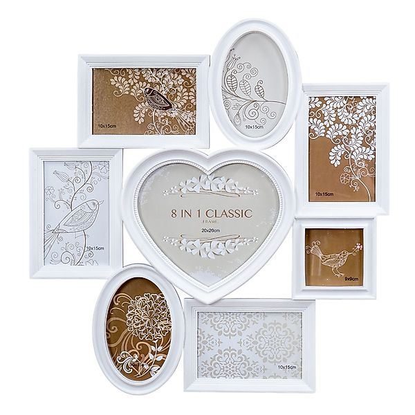 Levandeo® Bilderrahmen Collage, Fotorahmen Bilderrahmen Herz günstig online kaufen