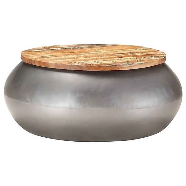vidaXL Couchtisch Grau 68x68x30 cm Recyceltes Massivholz günstig online kaufen