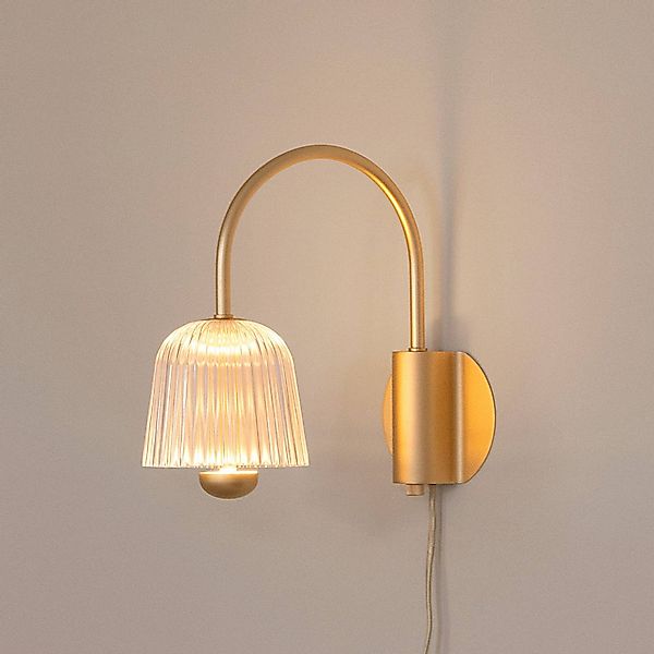 Nuura LED-Wandlampe Asteea, Breite 16 cm, messingfarben/klar günstig online kaufen