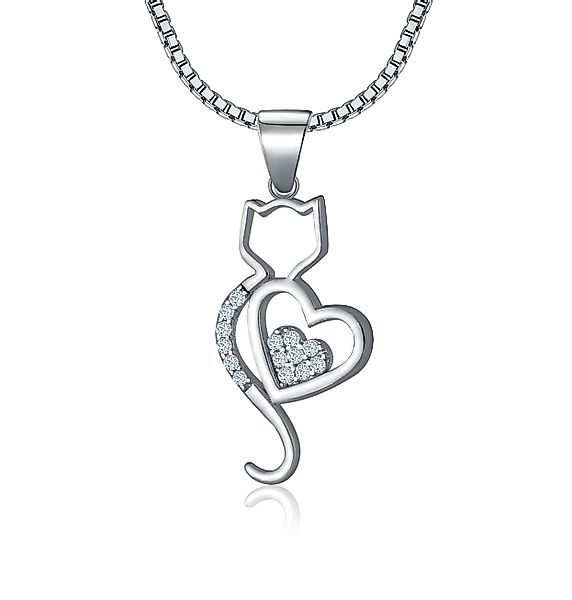 NAHLE Kette mit Anhänger Herz Katze günstig online kaufen