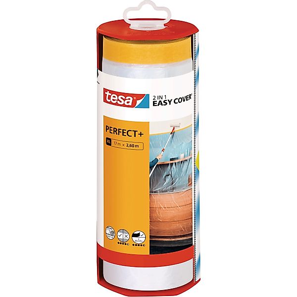 Tesa Abdeckfolie inkl. Klebeband im Spender Easy Cover Perfect+ XL günstig online kaufen