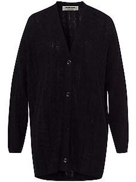 Long-Strickjacke aus 100% Kaschmir Peter Hahn schwarz günstig online kaufen