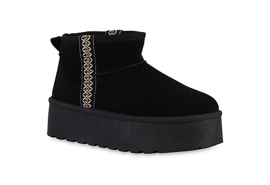 VAN HILL 841343 Winterstiefelette Damen Warm Gefütterte Winter Boots Bequem günstig online kaufen