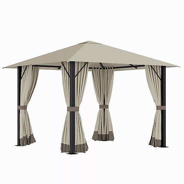 Outsunny Pavillon Mit Belüftungslöcher, Seitenteile, mit günstig online kaufen