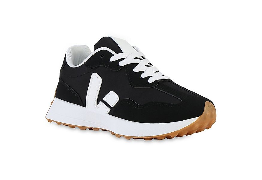 VAN HILL 841561 Plateausneaker Damen Plateau Sneaker Schnürer Profil-Sohle günstig online kaufen