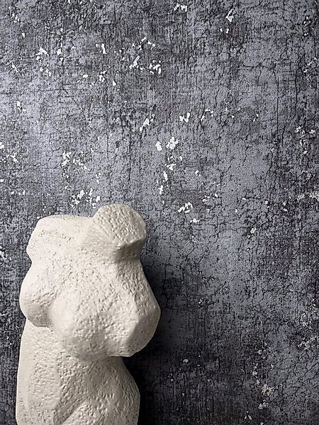 Newroom Vliestapete, Anthrazit Tapete Industrial Leicht Glänzend - Betontap günstig online kaufen