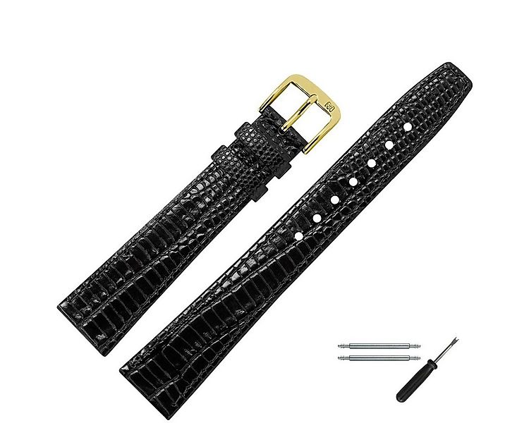 MARBURGER Uhrenarmband 14mm Leder Eidechse (Iguana) Prägung günstig online kaufen