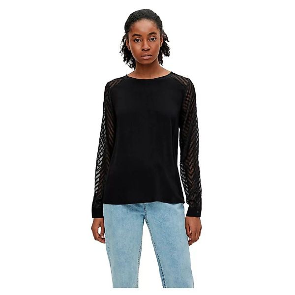 Object Zoe Langarm-t-shirt 42 Black günstig online kaufen