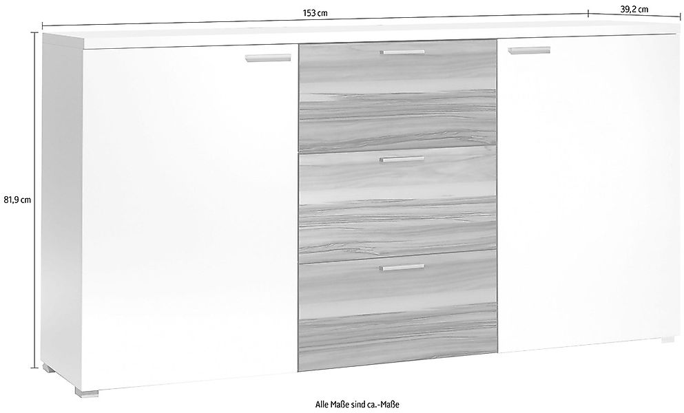 fif möbel Kommode "Style", Breite 153 cm günstig online kaufen