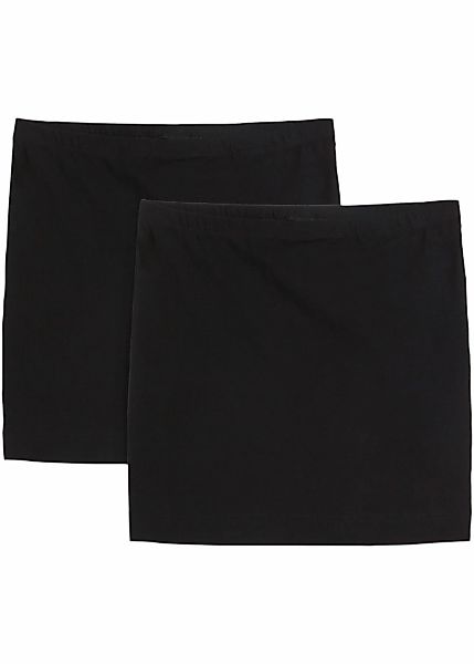 bonprix Jerseyrock Packung, 2 Stk. aus Baumwolle und Elasthan, figurbetonte günstig online kaufen