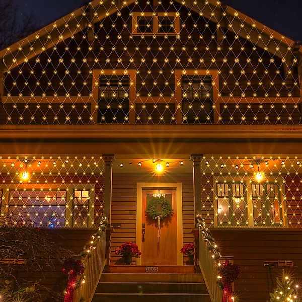 Salcar LED-Lichterkette LED Lichternetz outdoor Lichterkette günstig online kaufen