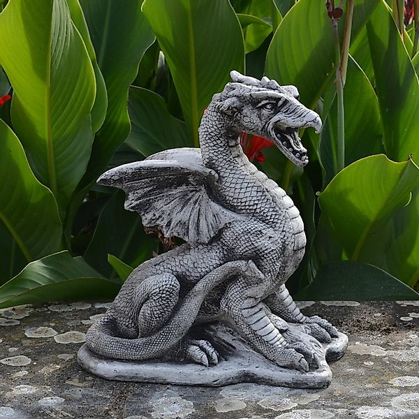 gartendekoparadies.de Gartenfigur Sagenhafter Drache, H. 33 cm, 10 kg, Fros günstig online kaufen