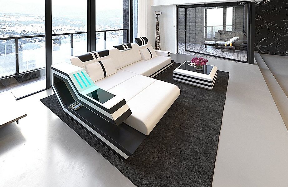 Sofa Dreams Ecksofa Ledercouch Ledersofa Ravenna günstig online kaufen