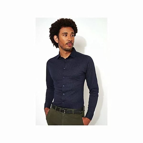 Desoto Langarmhemd blau regular fit (1-tlg) günstig online kaufen