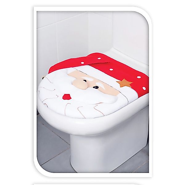 Annastore WC-Deckelbezug Lustiger WC Sitzbezug Nikolaus günstig online kaufen