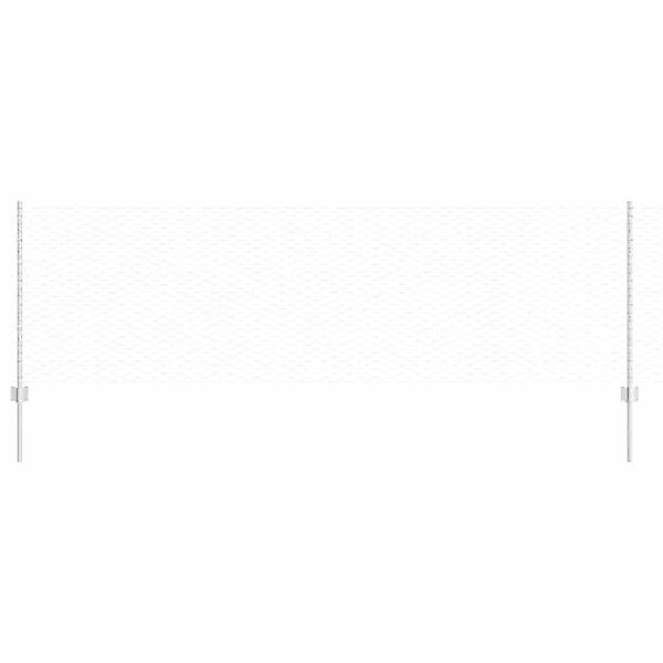 vidaXL Zaun mit Pfosten Silber 0,8 x 50 m Stahl 3337032 günstig online kaufen
