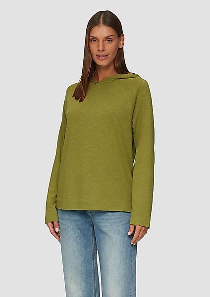 s.Oliver Langarmshirt T-Shirt Weiches Jerseyshirt mit Flammgarnstruktur günstig online kaufen