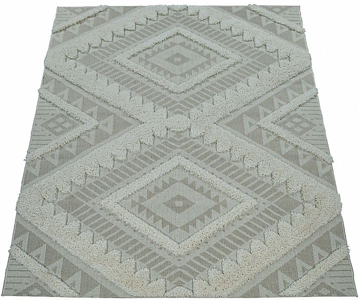 Paco Home Teppich "Eupen 471" rechteckig 22 mm Höhe Hoch-Tief-Struktur, Rau günstig online kaufen