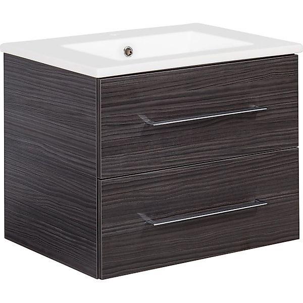 Fackelmann Einzelwaschtisch B.Perfekt 60 cm Dark Oak mit Softclose günstig online kaufen