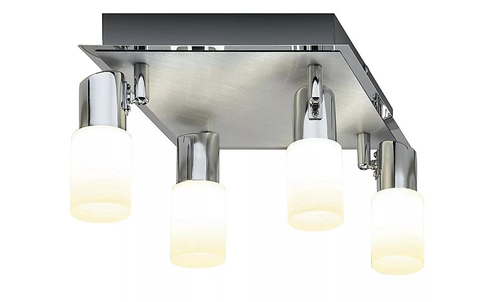 Trio LED Deckenleuchte 4-flammig - silber - 23 cm - 23 cm - Sconto günstig online kaufen