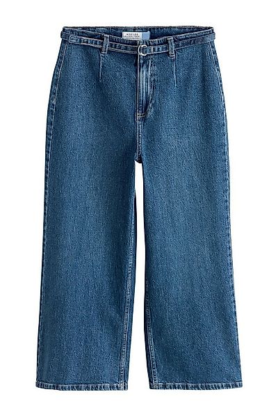 Next Caprijeans Verkürzte Jeans mit weitem Bein und Gürtel (1-tlg) günstig online kaufen