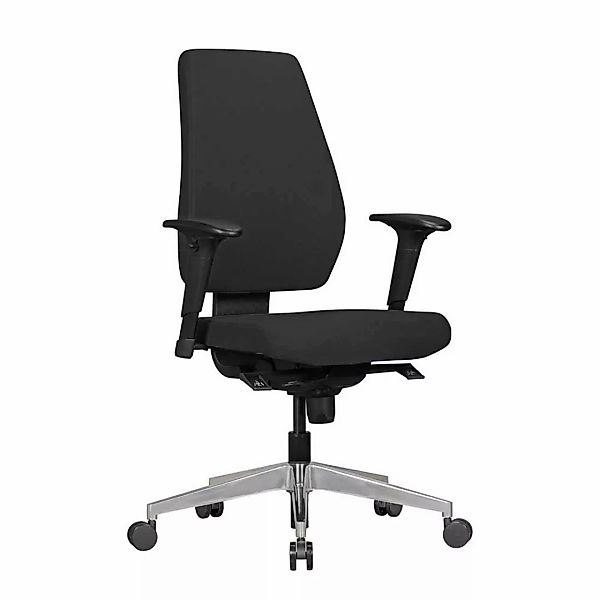 Ergonomischer Bürostuhl in Schwarz verstellbaren Armlehnen günstig online kaufen