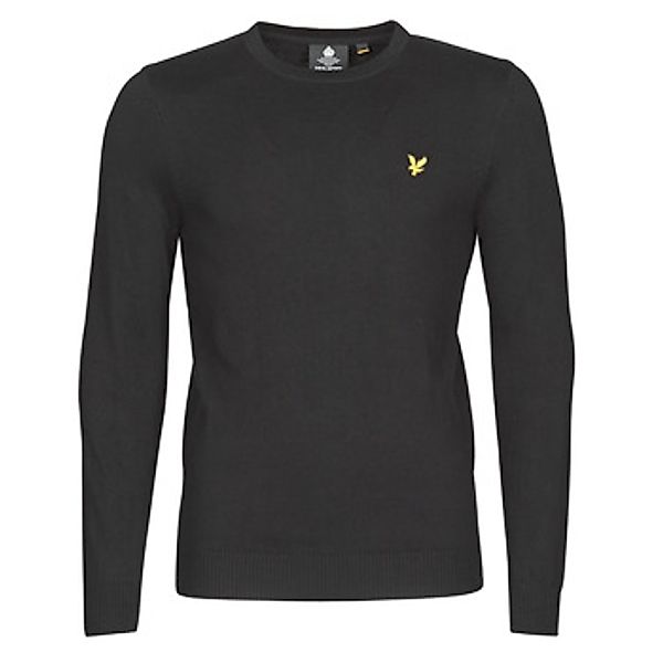 Lyle & Scott Strickpullover Eleganter Schwarzer Herren Sweater: Langarm, Ru günstig online kaufen