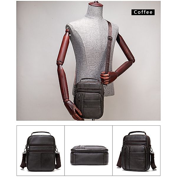 YUBRO-STUDIO Umhängetasche Herren Leder Umhängetasche Messenger günstig online kaufen