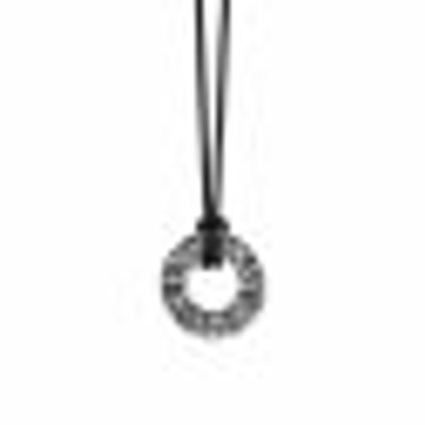 Anhänger mit Kette 925/- Sterling Silber matt-oxidiert Leder günstig online kaufen