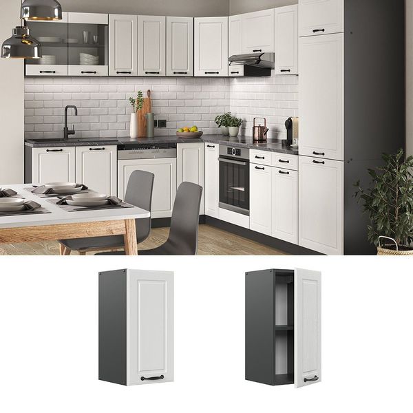 Vicco Hängeschrank R-Line, Weiß Landhaus/Anthrazit, 30 günstig online kaufen
