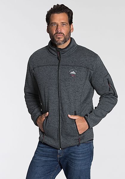 Mans World Strickfleecejacke, für die Übergangszeit, mit Reißverschlusstasc günstig online kaufen