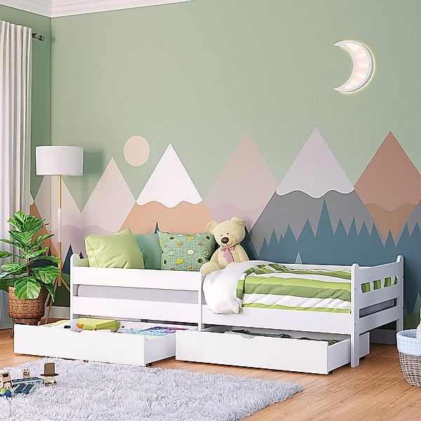 Bellabino Kinderbett Kuru 90x200 cm (weiß, günstig online kaufen