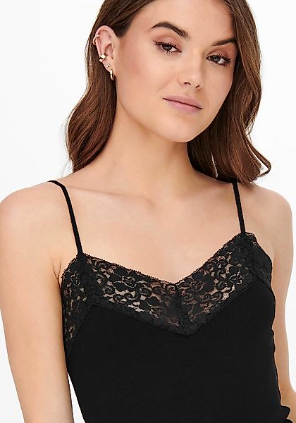 ONLY Spaghettitop ONLTILDE RIB LACE SINGLET günstig online kaufen