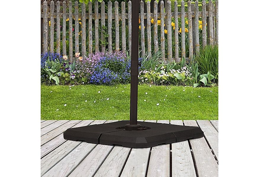 Outsunny Schirmhalter Schirmgewicht, 4-tlg. mit 80 kg Wasser oder 120 kg Sa günstig online kaufen