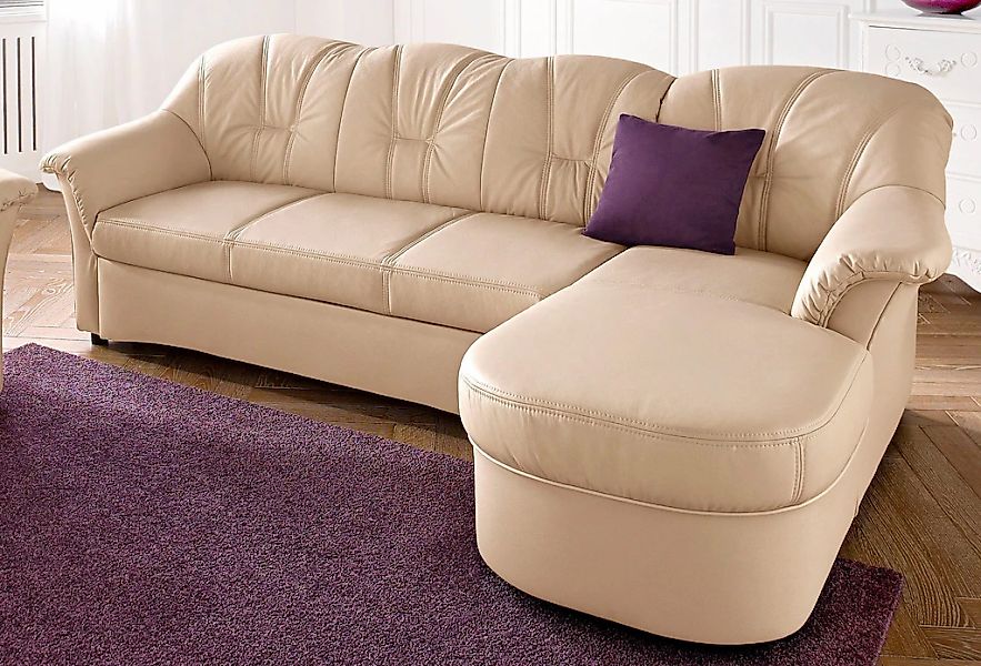 DOMO collection Ecksofa "Flores Schlafsofa, B/T/H: 233/142/86 cm, L-Form", günstig online kaufen