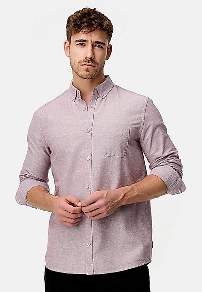 Indicode Langarmhemd Herren Kepner Herrenhemd Langarm mit Button-Down-Krage günstig online kaufen