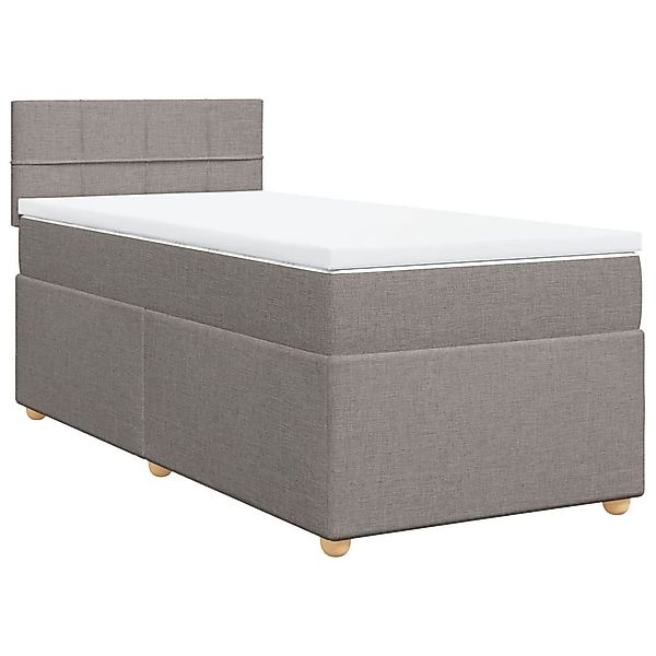 vidaXL Bett Boxspringbett mit Matratze Taupe günstig online kaufen