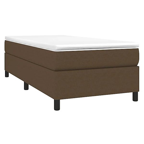 vidaXL Boxspringbett mit Matratze Dunkelbraun 100x200 cm Stoff 3144402 günstig online kaufen