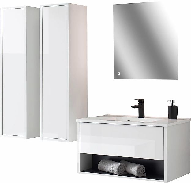 PLACES OF STYLE Badmöbel-Set "Studio Line, Bad im modernen Design, 4-teilig günstig online kaufen