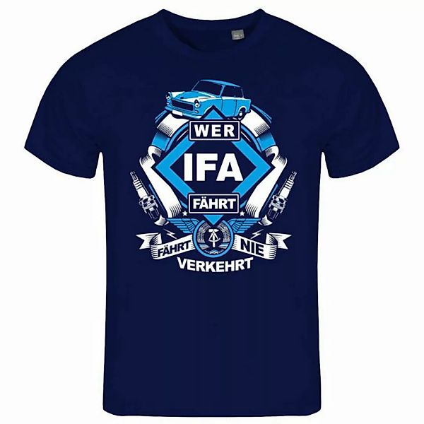 deinshirt Print-Shirt Herren T-Shirt Wer IFA fährt fährt nie verkehrt Trabi günstig online kaufen