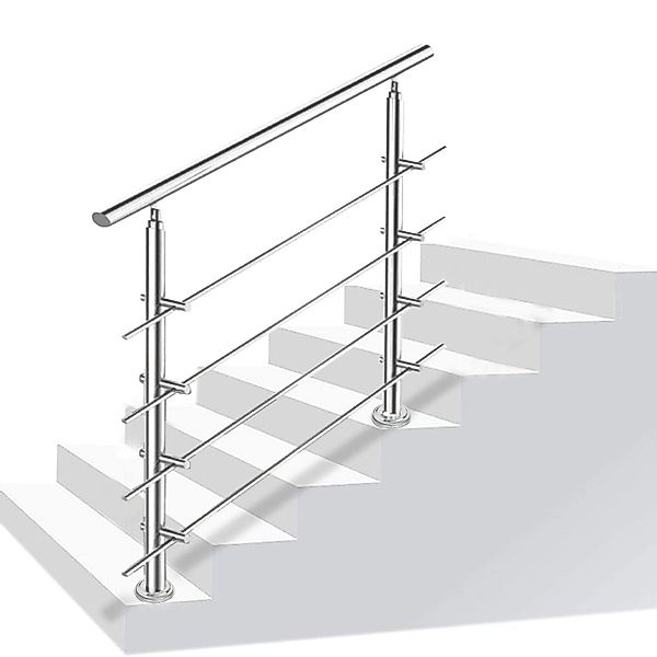 Clanmacy Treppengeländer Geländer Edelstahl Handlauf 80-160cm günstig online kaufen