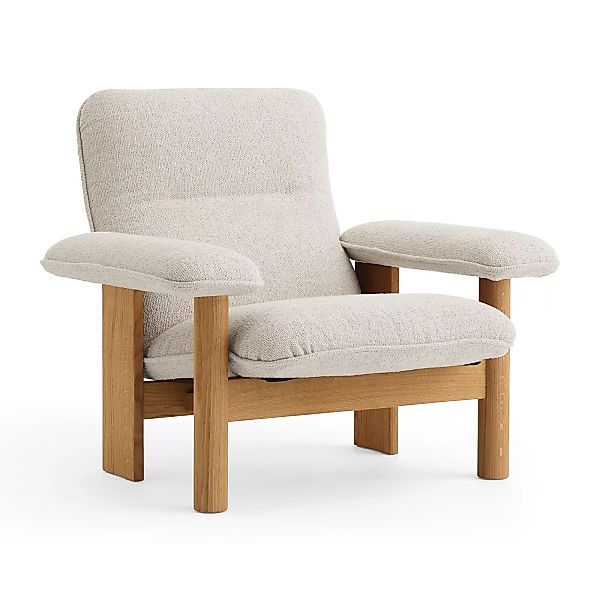 Menu - Brasilia Lounge Chair - grauweiß/Stoff Kvadrat Moss by Sahco 0011/Bx günstig online kaufen