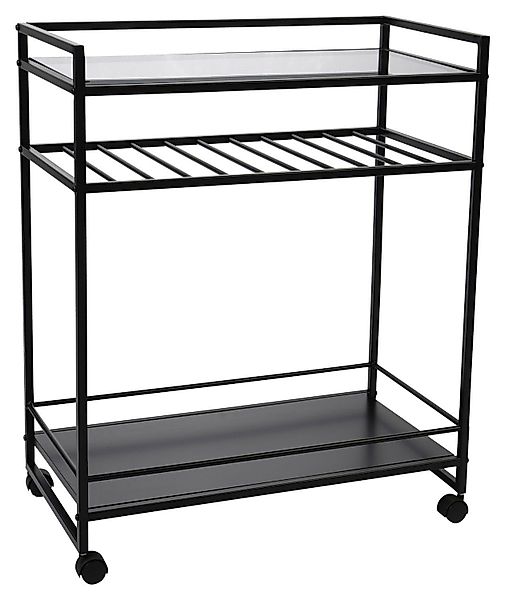 M2 Kollektion Regalwagen Barwagen BERLIN, Schwarz, günstig online kaufen