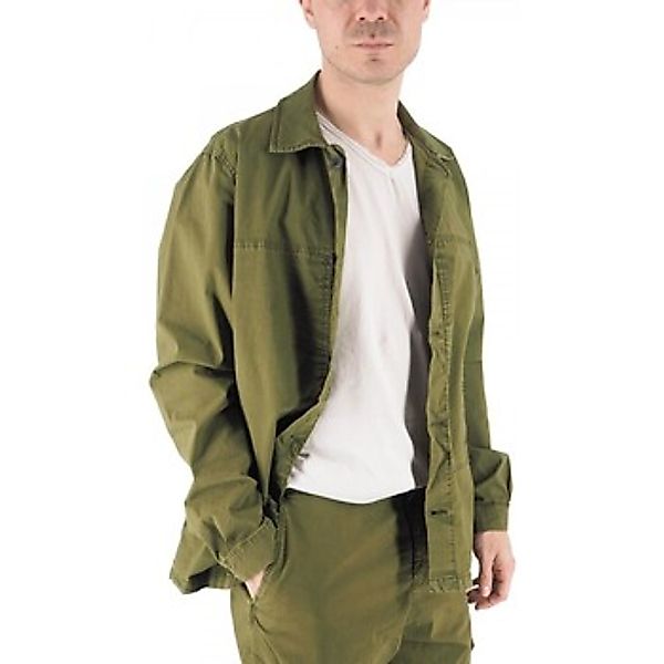 Devid Label  Jacken Grnes Gabardine-berhemd günstig online kaufen