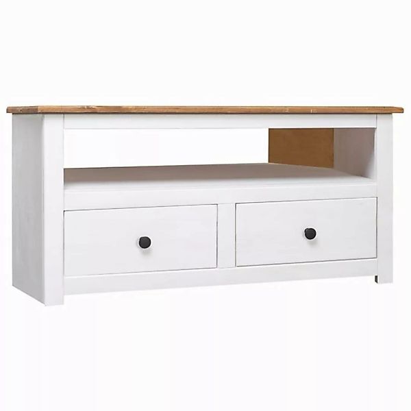 furnicato TV-Schrank TV-Eckschrank Weiß 93 x 49 x 49 cm Massivholz Panama-K günstig online kaufen