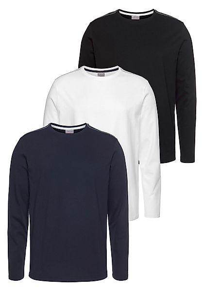 Eastwind Langarmshirt (3er-Pack) Langarm, Basic-Stil, Rundhals-Ausschnitt, günstig online kaufen